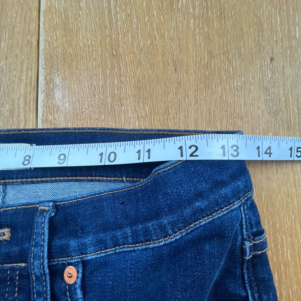 Madewell 9" Mid-Rise Skinny Wom Jeans Dark Wash Button Fly Size 26T Casual - Picture 16 of 16